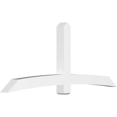 Ekena Millwork Bellingham Architectural Grade PVC Gable Bracket, 96"W x 40"H x 6"D x 6"F, 10/12 Pitch GBP096X40X0606BEL00
